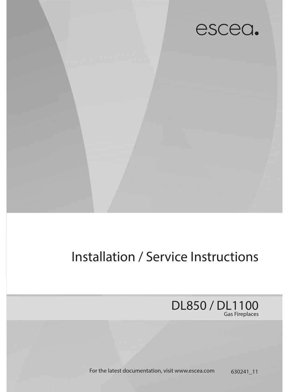Escea Dl850 Installation Service Manual Pdf Download Manualslib