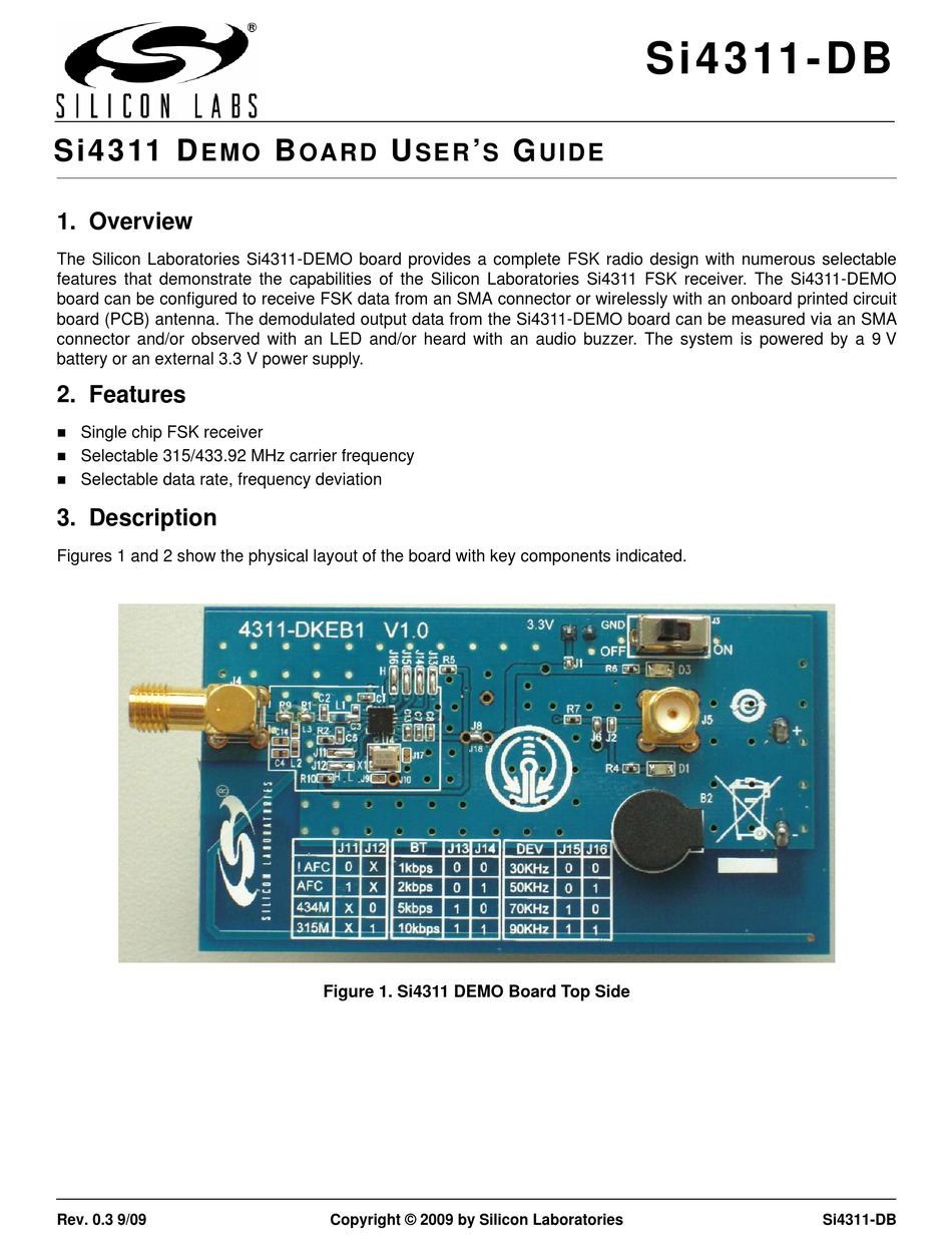 SILICON LABORATORIES SI4311-DB USER MANUAL Pdf Download | ManualsLib