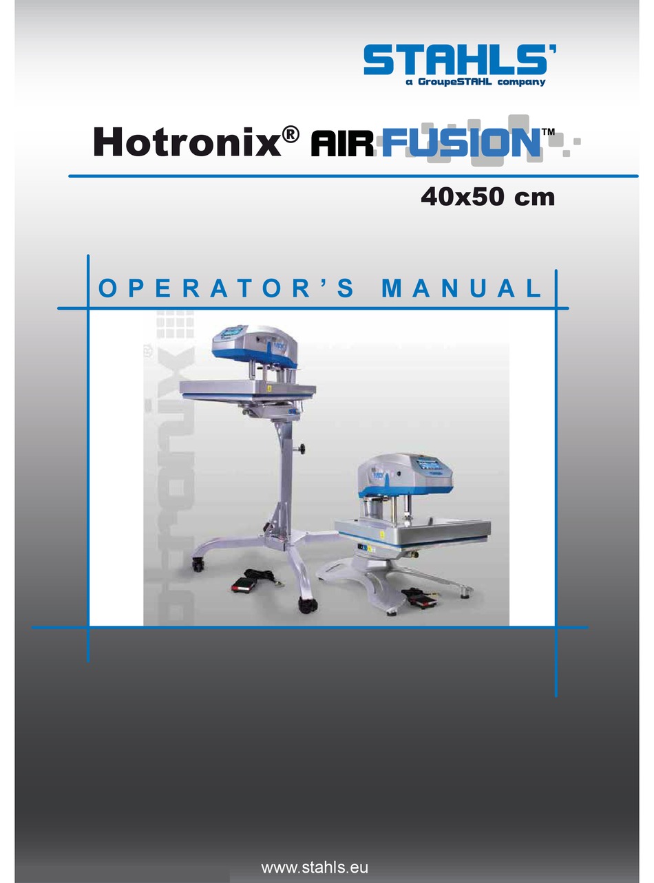 STAHLS HOTRONIX AIR FUSION OPERATOR