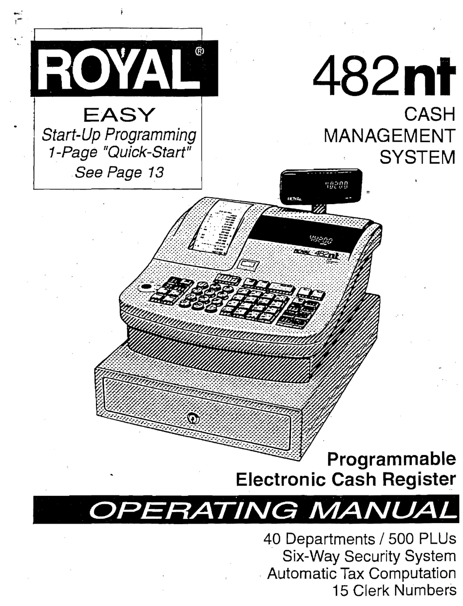 ROYAL 482NT OPERATING MANUAL Pdf Download ManualsLib