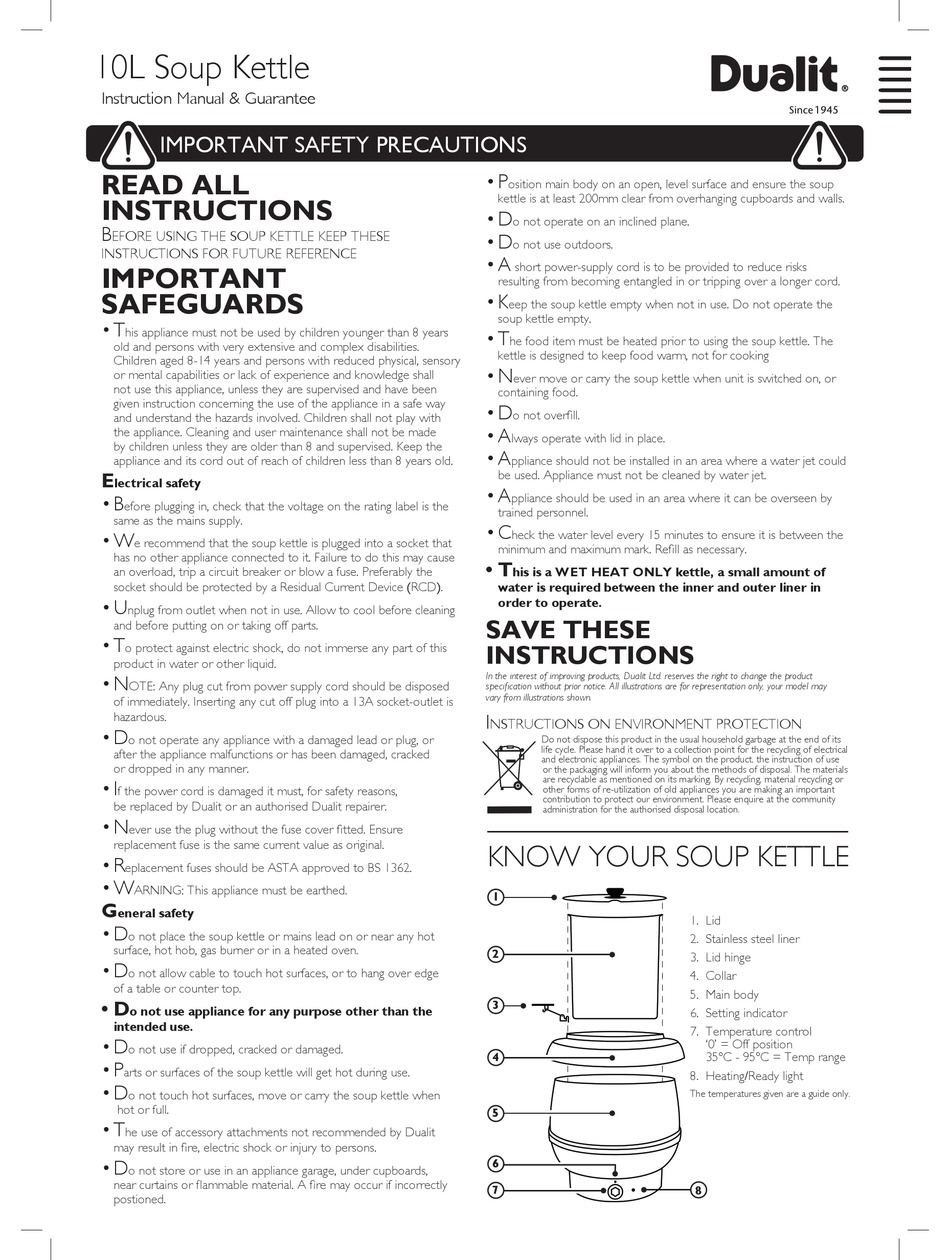 DUALIT 71110 INSTRUCTION MANUAL & GUARANTEE Pdf Download ManualsLib