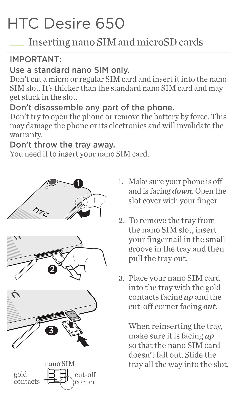 HTC DESIRE 650 MANUAL Pdf Download | ManualsLib