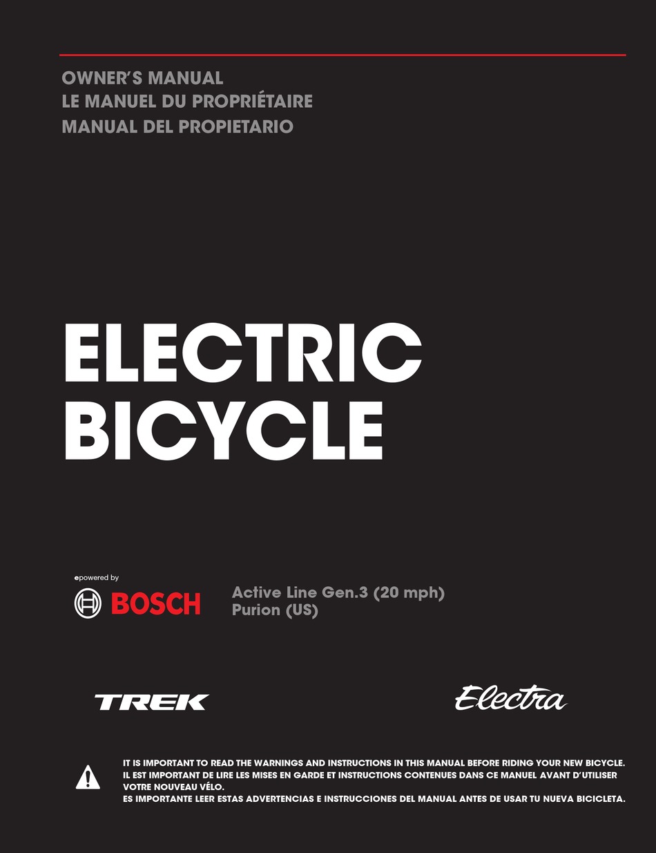Bosch Active Line Gen3 Owner's Manual 