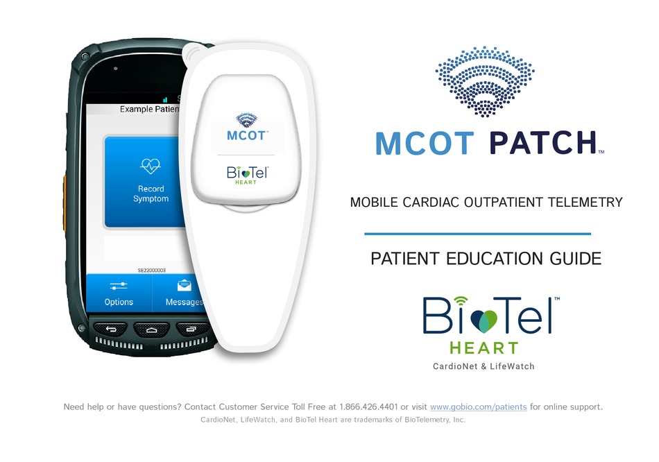 Biotel Heart Mcot Patch Patient Manual Pdf Download Manualslib