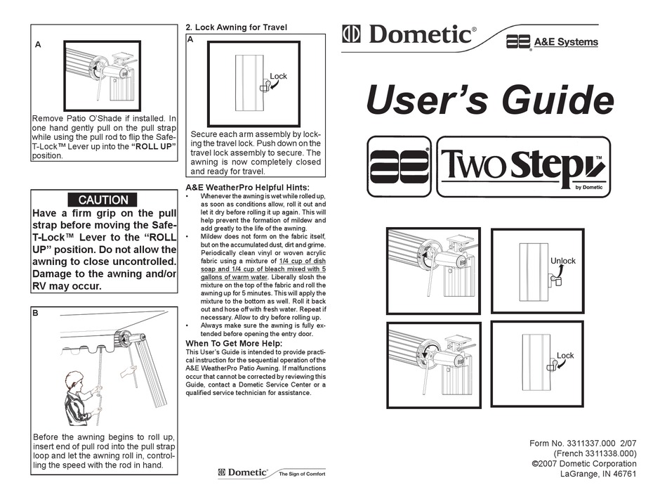 dometic weatherpro power awning user manual