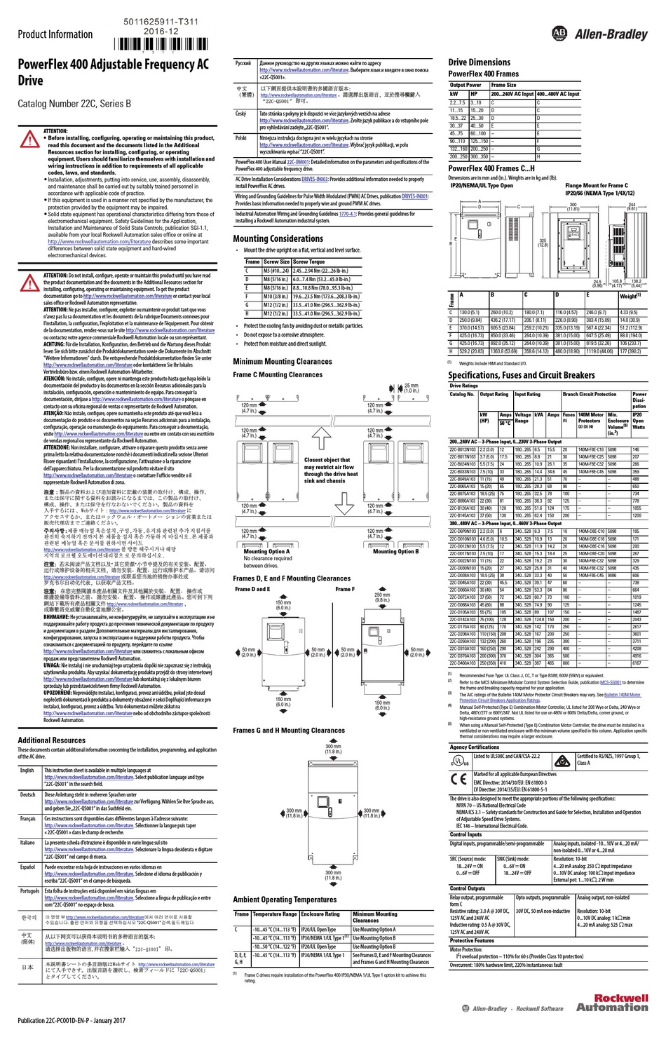 ALLENBRADLEY POWERFLEX 400 PRODUCT INFORMATION Pdf Download ManualsLib