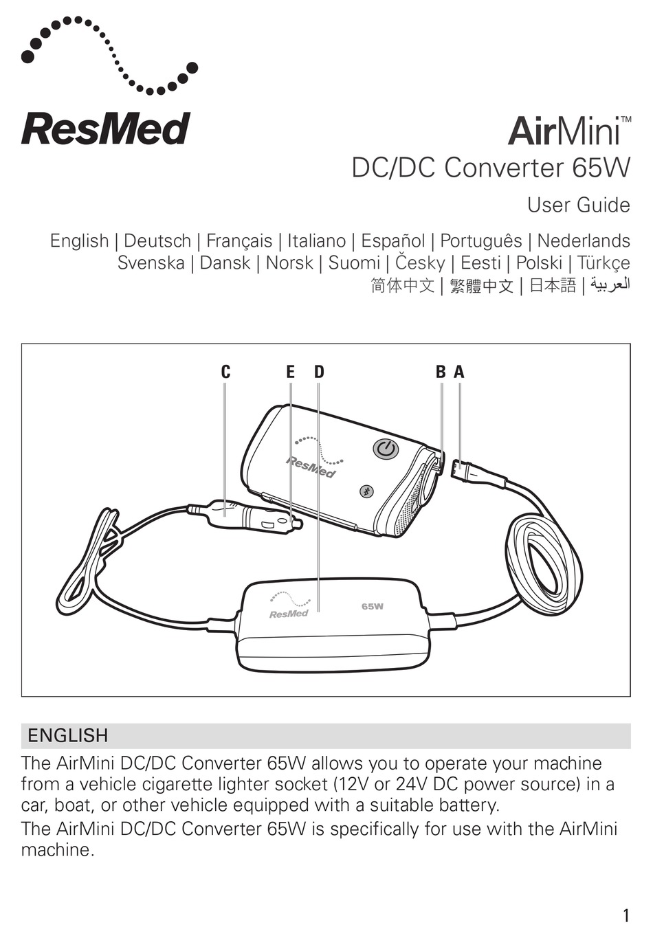 Resmed Airmini User Manual Pdf Download Manualslib