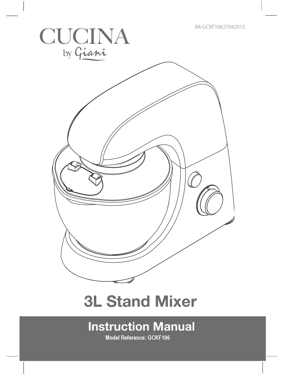 GIANI CUCINA GCKF106 INSTRUCTION MANUAL Pdf Download ManualsLib