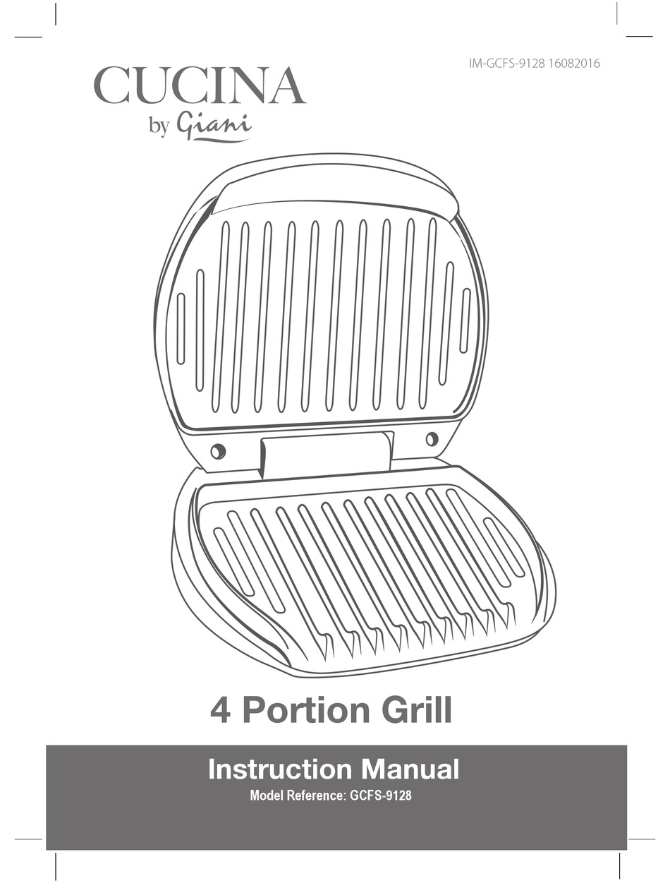 GIANI CUCINA GCFS9128 INSTRUCTION MANUAL Pdf Download ManualsLib