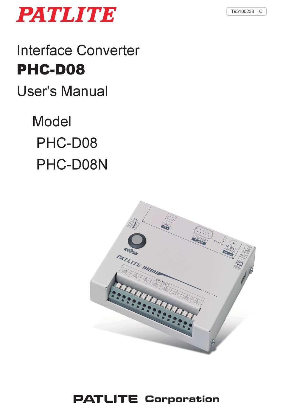 PATLITE PHC-D08 USER MANUAL Pdf Download | ManualsLib