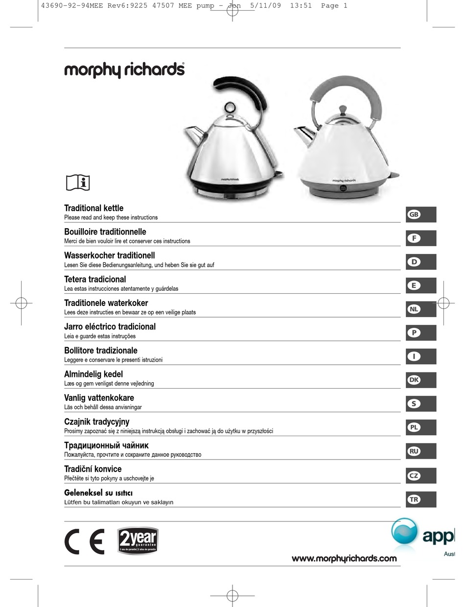 MORPHY RICHARDS 43690 INSTRUCTIONS MANUAL Pdf Download ManualsLib