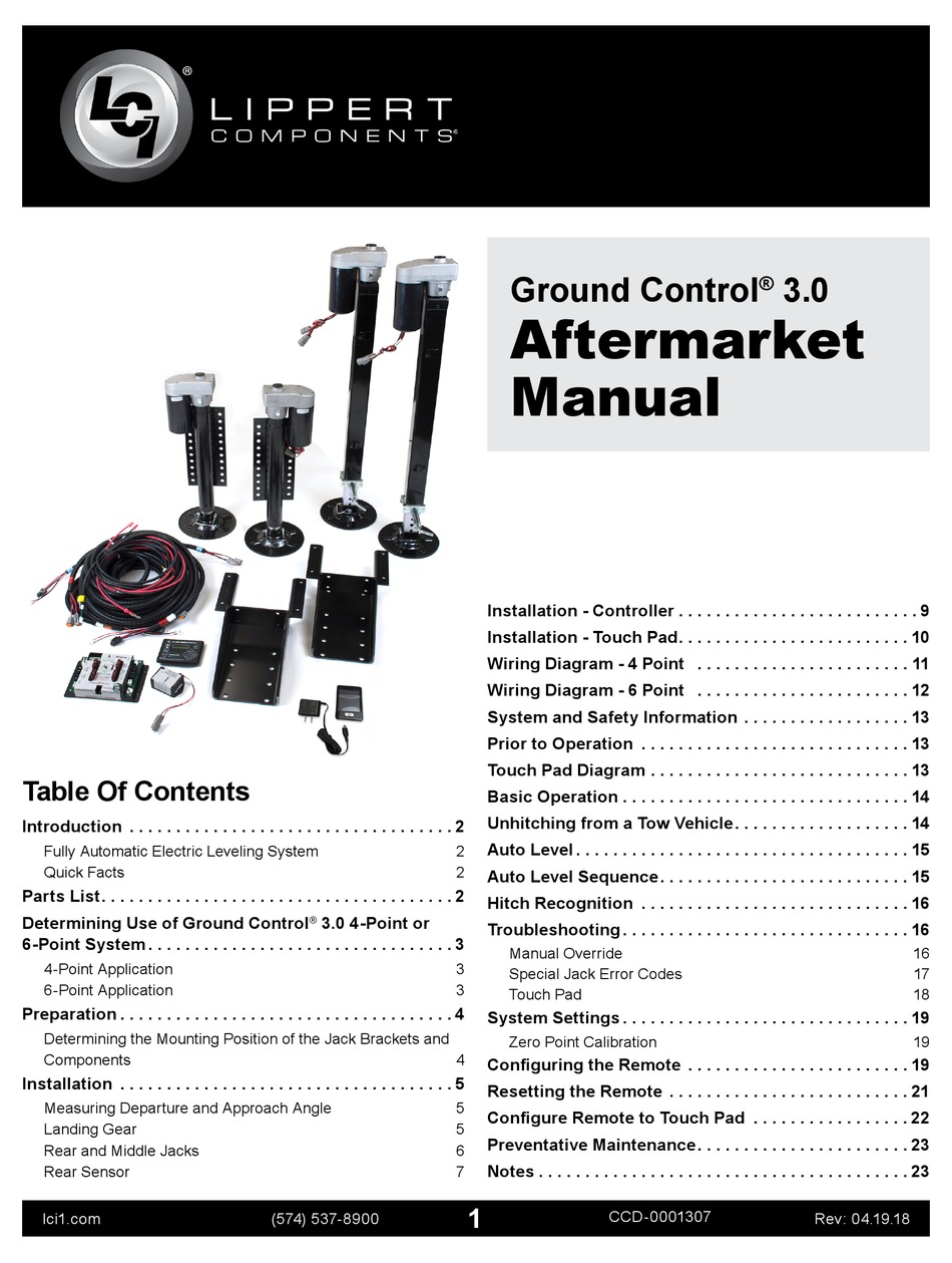LIPPERT COMPONENTS GROUND CONTROL 3.0 USER MANUAL Pdf Download ManualsLib