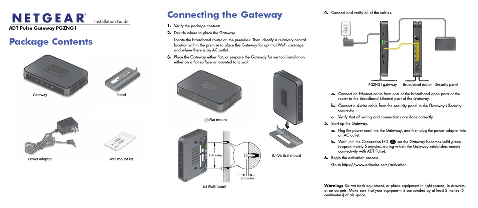 NETGEAR ADT PULSE GATEWAY PGZNG1 INSTALLATION MANUAL Pdf Download | ManualsLib | Adt Pulse Wiring Diagram | | ManualsLib