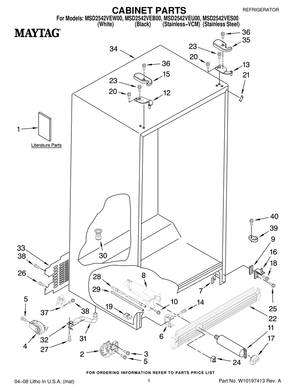 MAYTAG MSD2542VEB00 PARTS Pdf Download ManualsLib