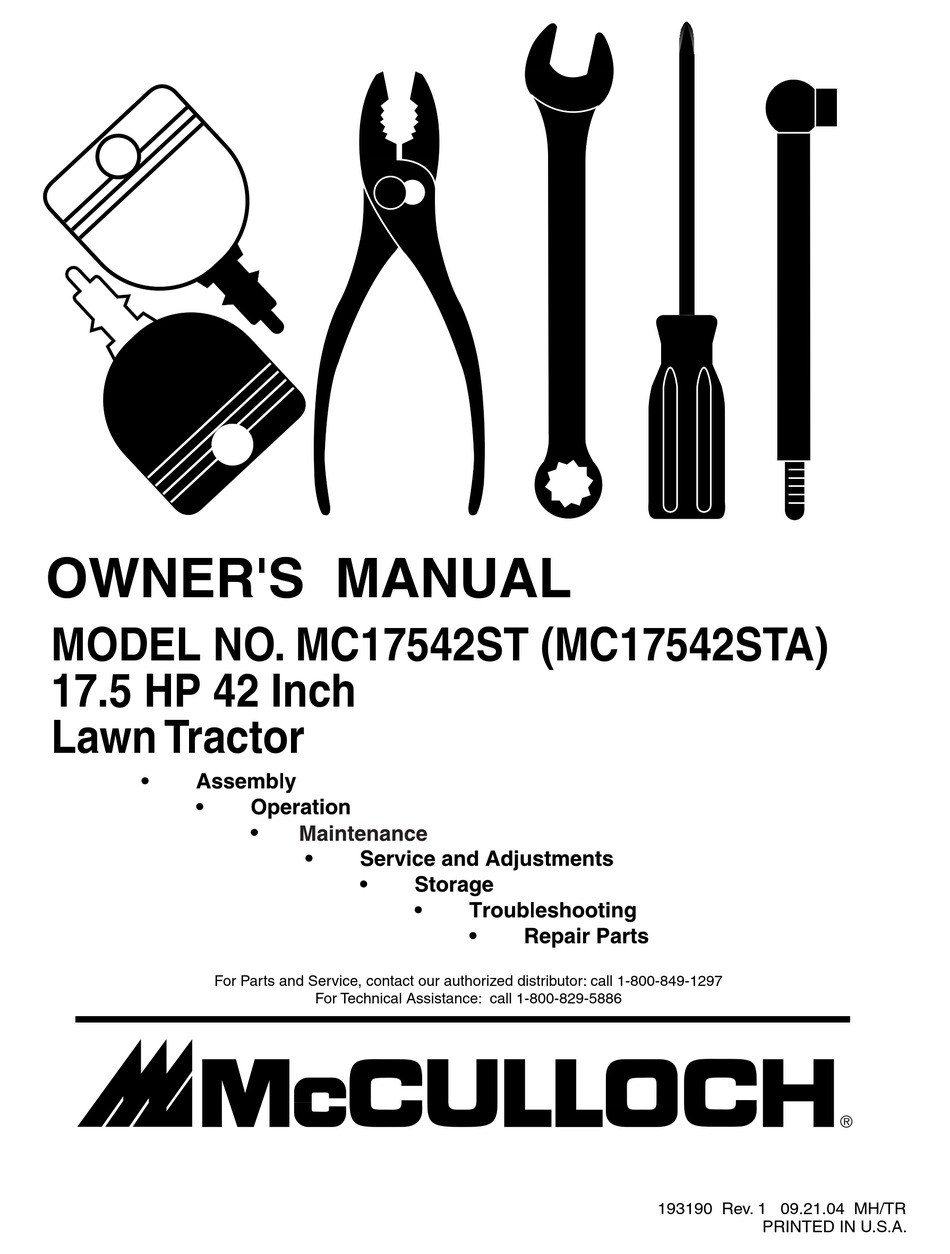 download software mcculloch cabrio 261 manual