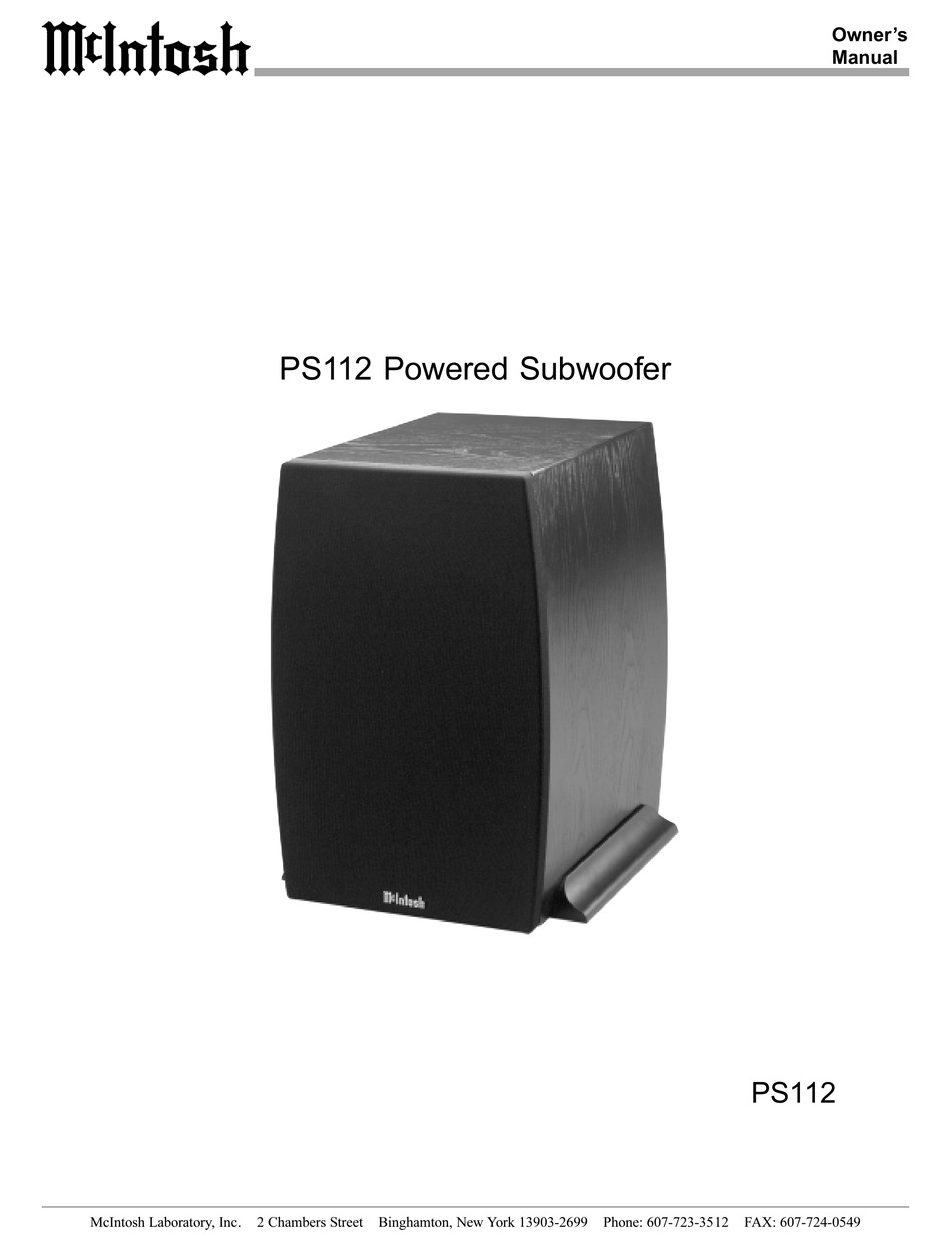 mcintosh ps 112 subwoofer