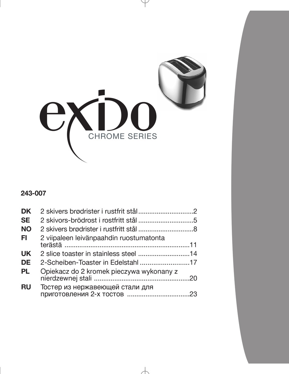 partikel Overbevisende Hollow EXIDO 243-007 USER MANUAL Pdf Download | ManualsLib