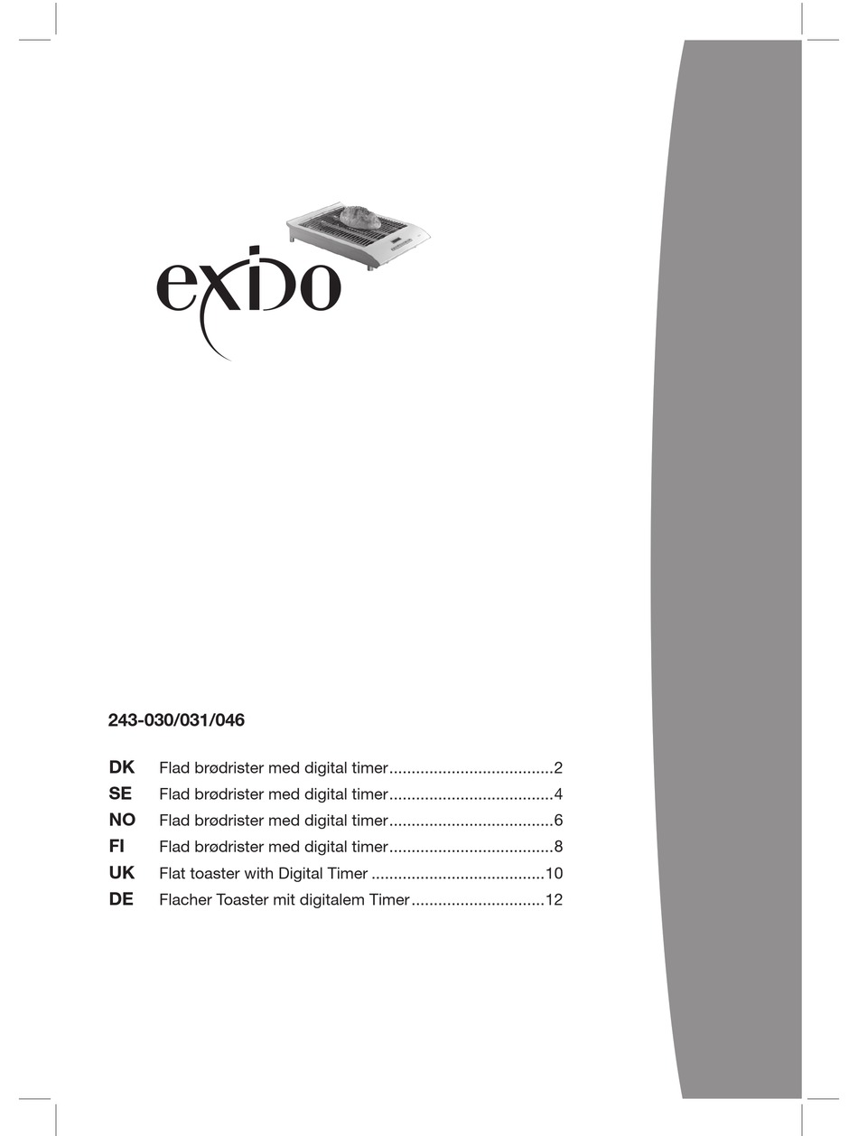 Manøvre slange Såvel EXIDO 243-046 USER MANUAL Pdf Download | ManualsLib