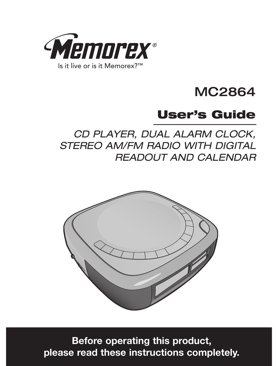 MEMOREX MC2864 USER MANUAL Pdf Download | ManualsLib