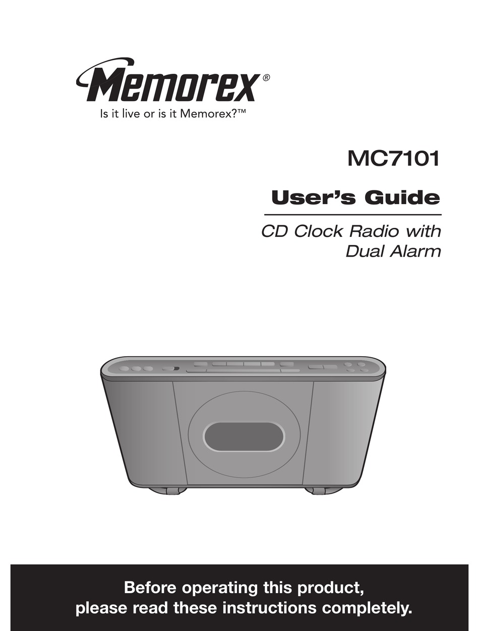 MEMOREX MC7101 USER MANUAL Pdf Download | ManualsLib