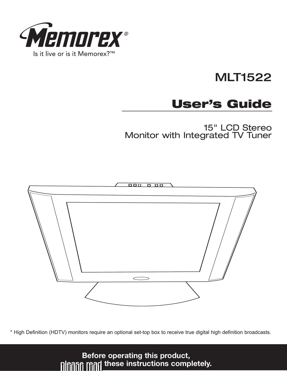 MEMOREX MLT1522 USER MANUAL Pdf Download | ManualsLib