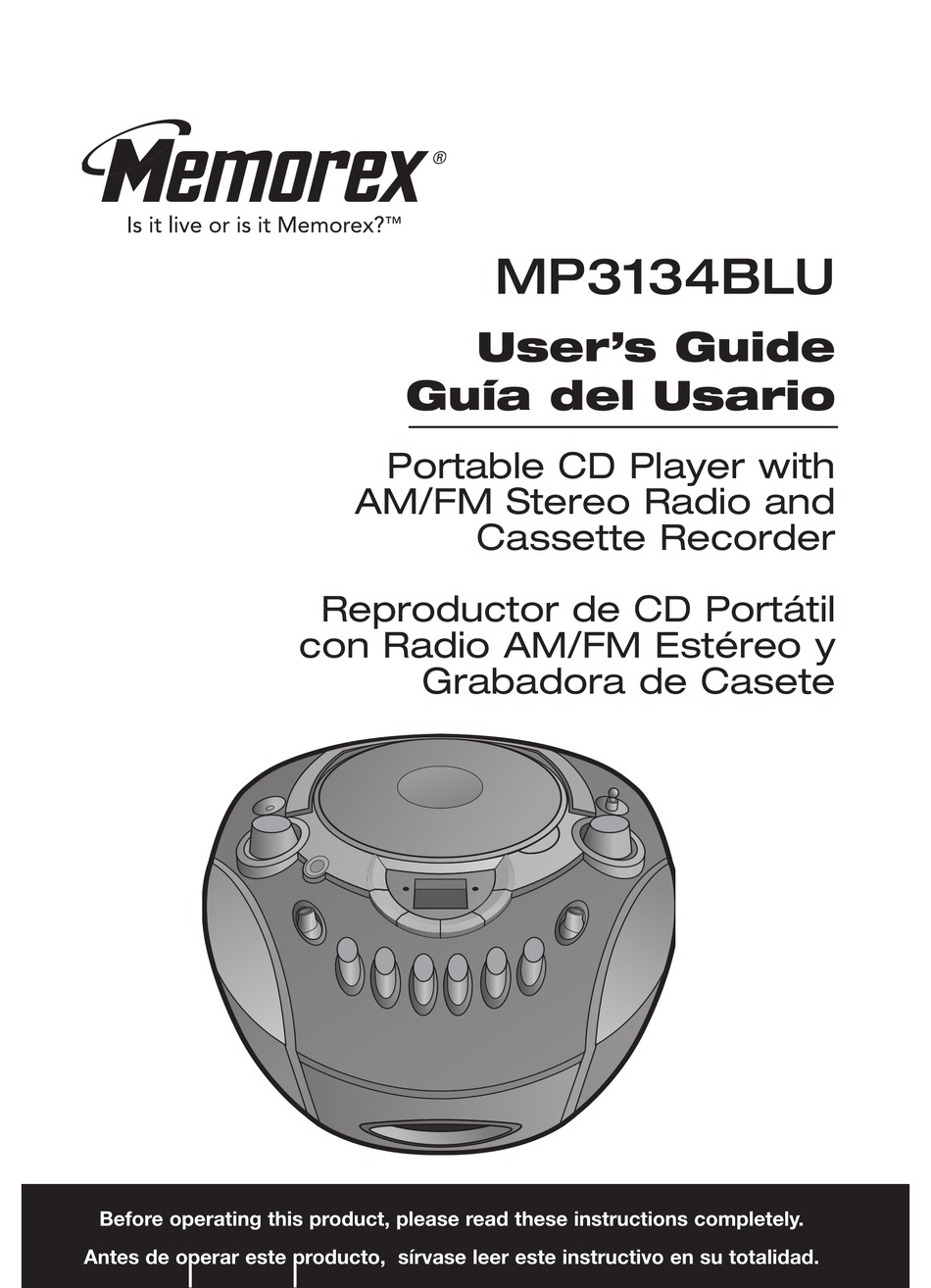 MEMOREX MP3134BLU USER MANUAL Pdf Download | ManualsLib