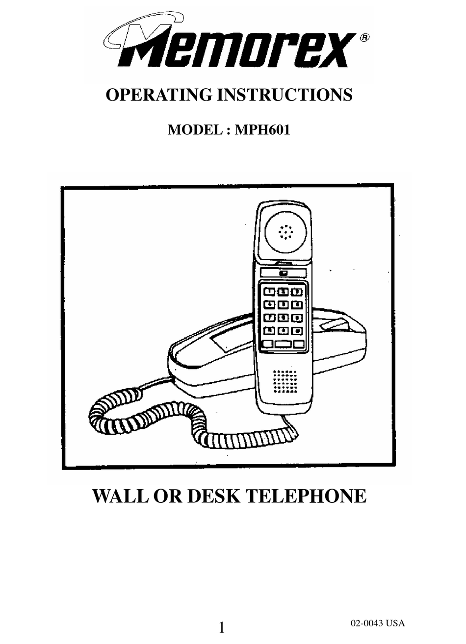 MEMOREX MPH601 OPERATING INSTRUCTIONS Pdf Download ManualsLib