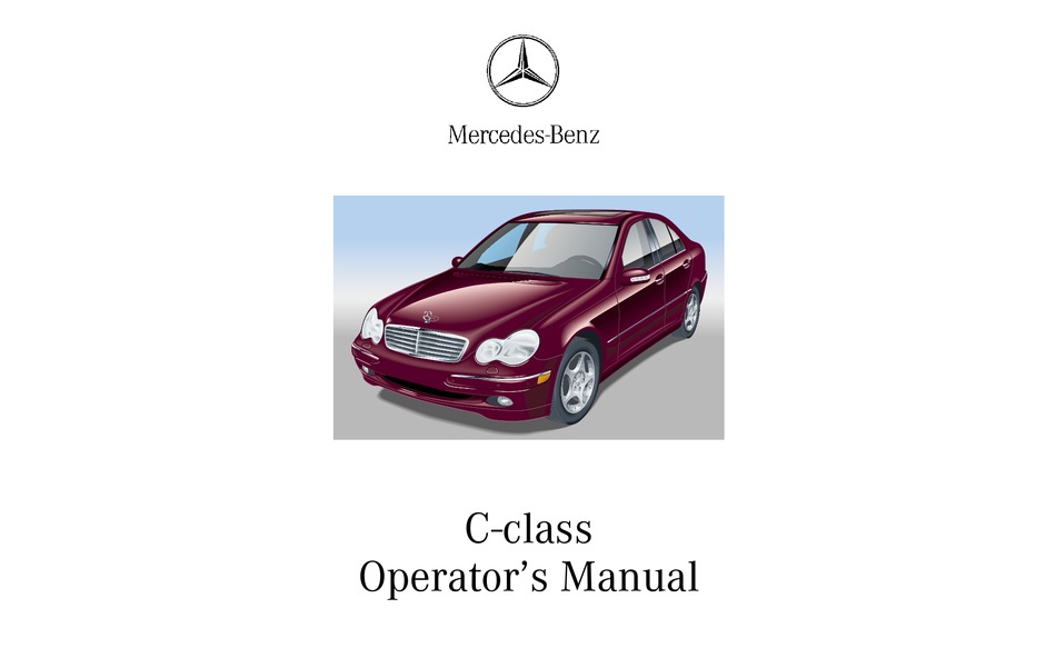 MERCEDES-BENZ 2001 C 240 OPERATOR'S MANUAL Pdf Download | ManualsLib