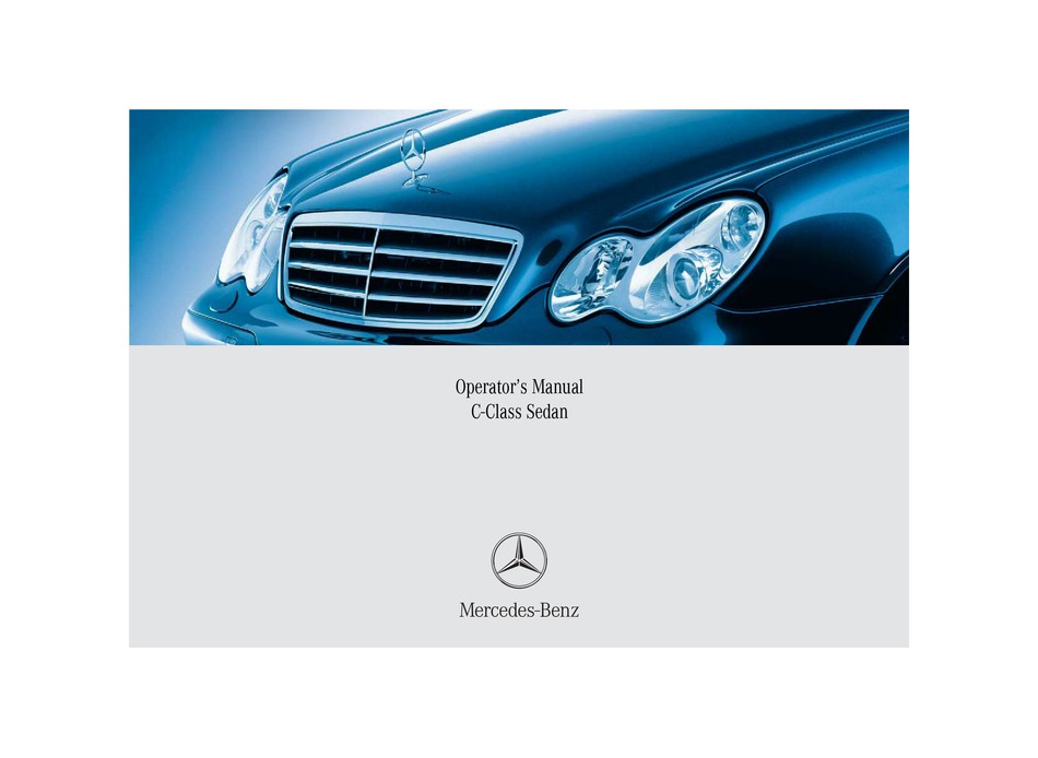 MERCEDES-BENZ 2005 C 230 KOMPRESSOR SPORT OPERATOR'S MANUAL Pdf Sns-Brigh10