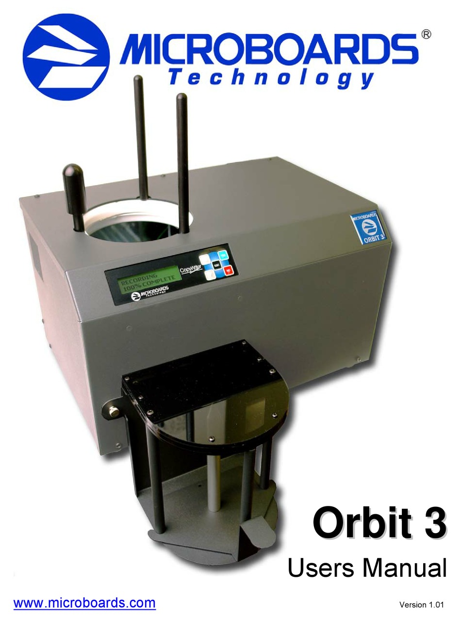 MICROBOARDS TECHNOLOGY ORBIT 3 USER MANUAL Pdf Download ManualsLib