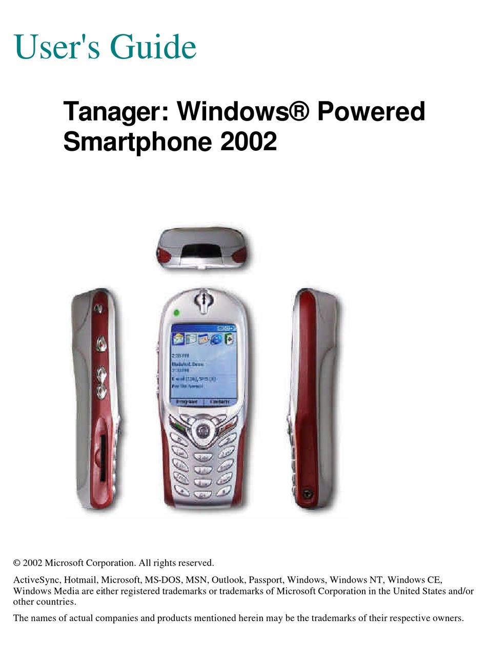 MICROSOFT SMARTPHONE 2002 USER MANUAL Pdf Download ManualsLib