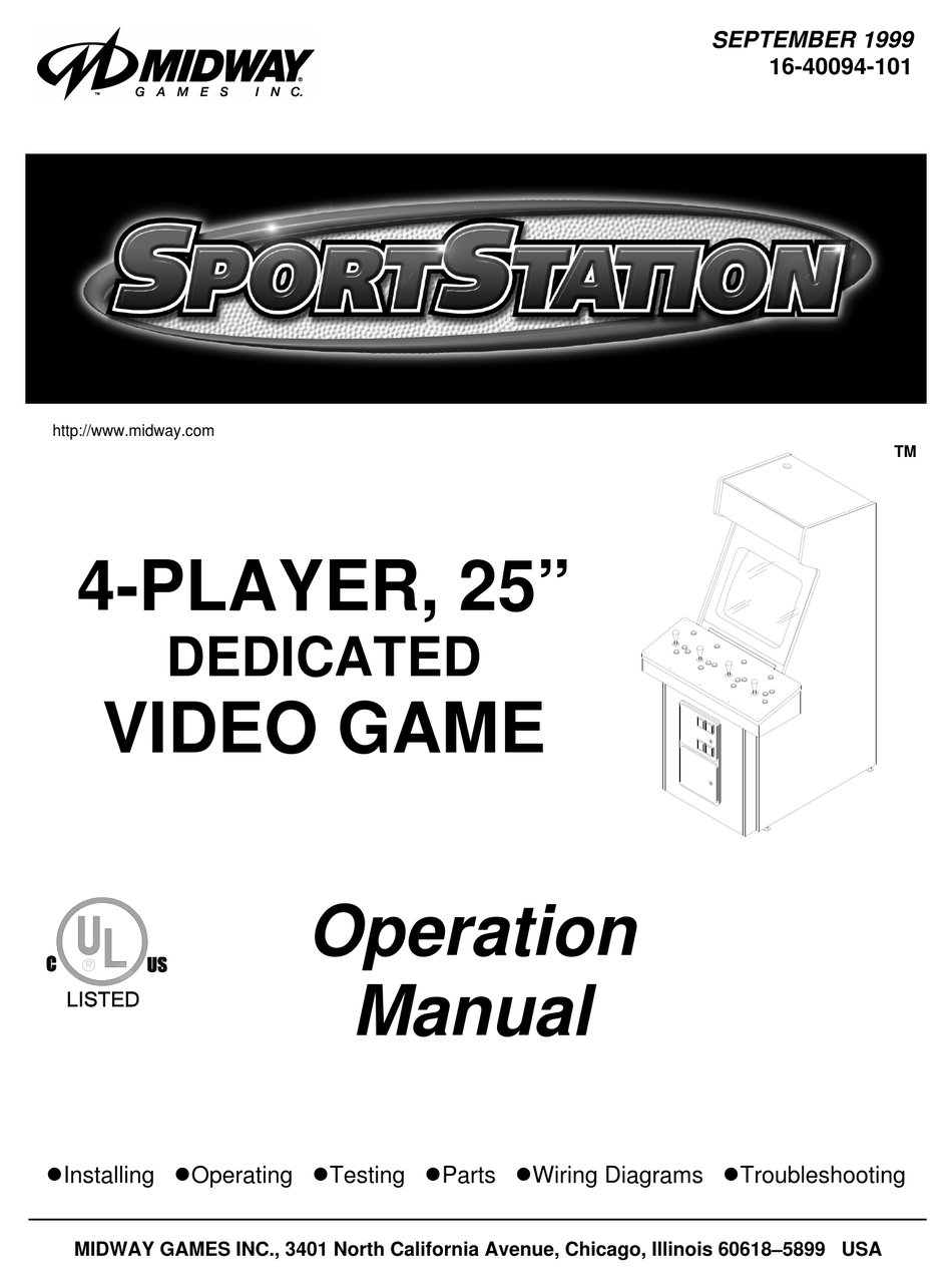 Game Operation - Midway SPORTSTATION 16-40094-101 Operation Manual [Page  10] | ManualsLib