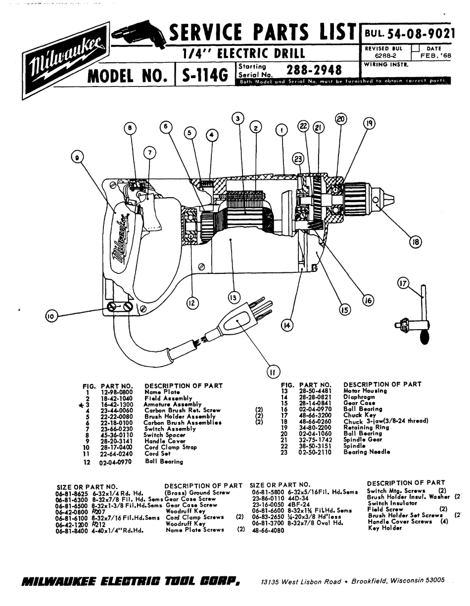 Milwaukee Sawzall Switch Wiring Diagram