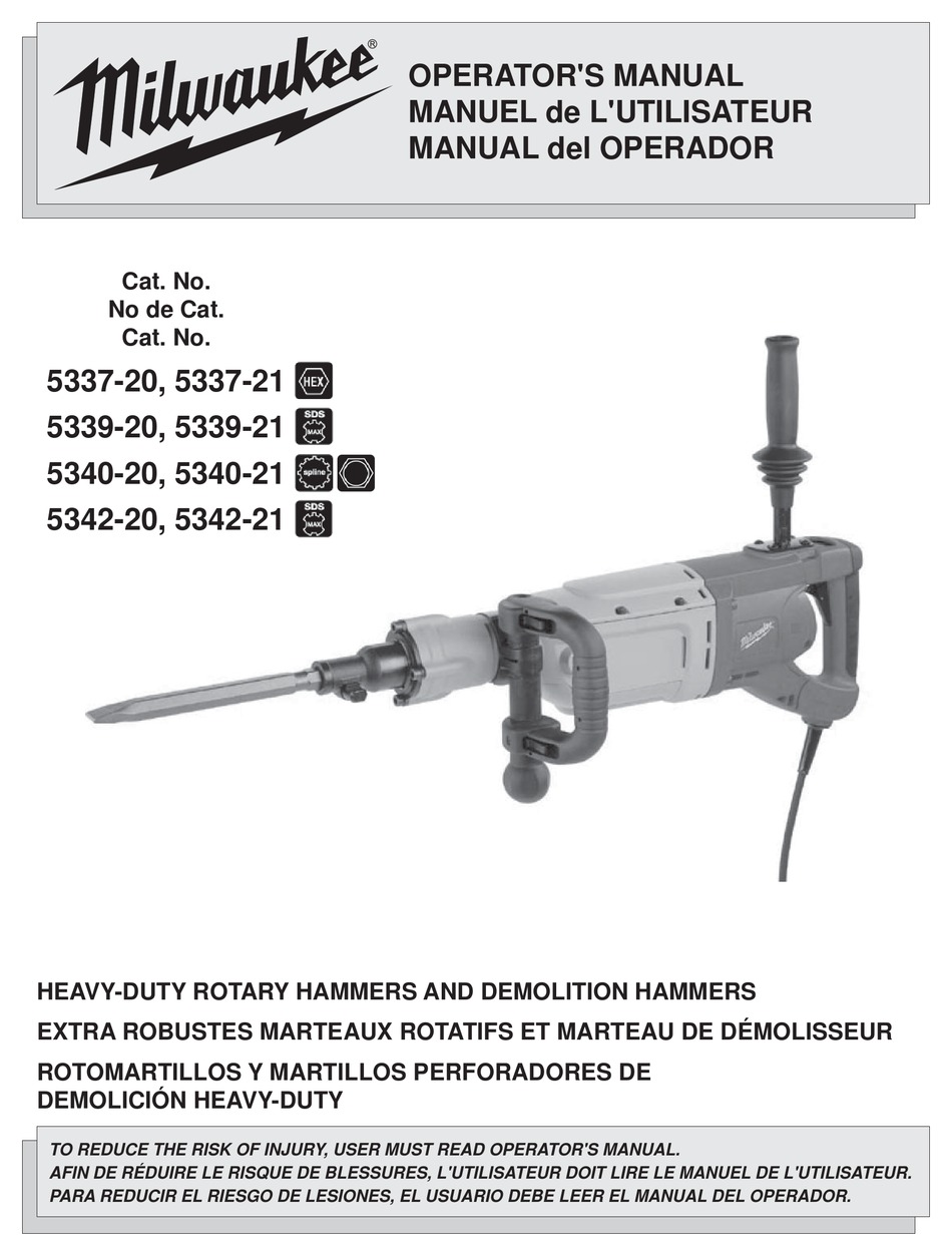 milwaukee hammer drill instructions
