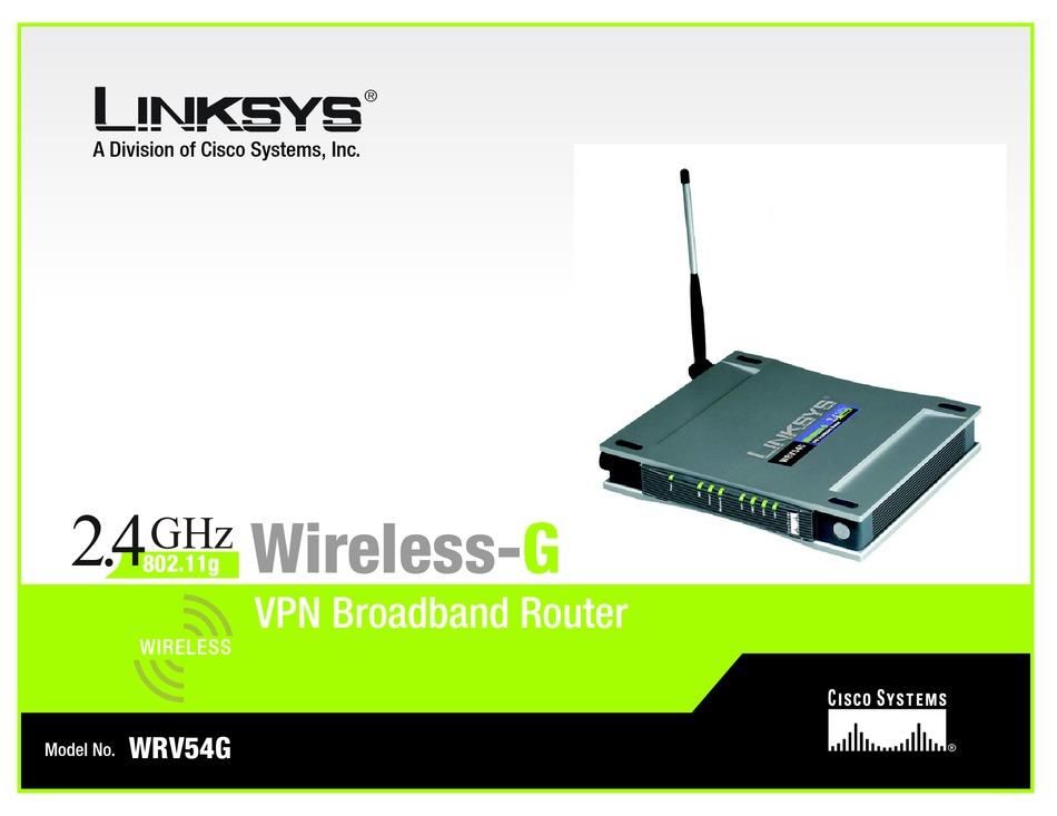 LINKSYS WRV54G USER MANUAL Pdf Download | ManualsLib