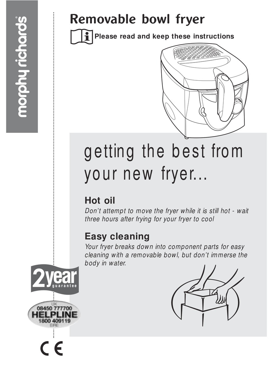 MORPHY RICHARDS BOWL FRYER INSTRUCTIONS MANUAL Pdf Download ManualsLib