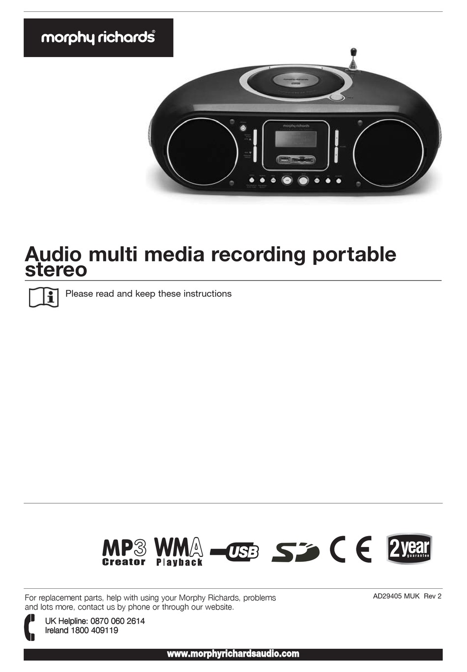 MORPHY RICHARDS AD29405 USER MANUAL Pdf Download ManualsLib