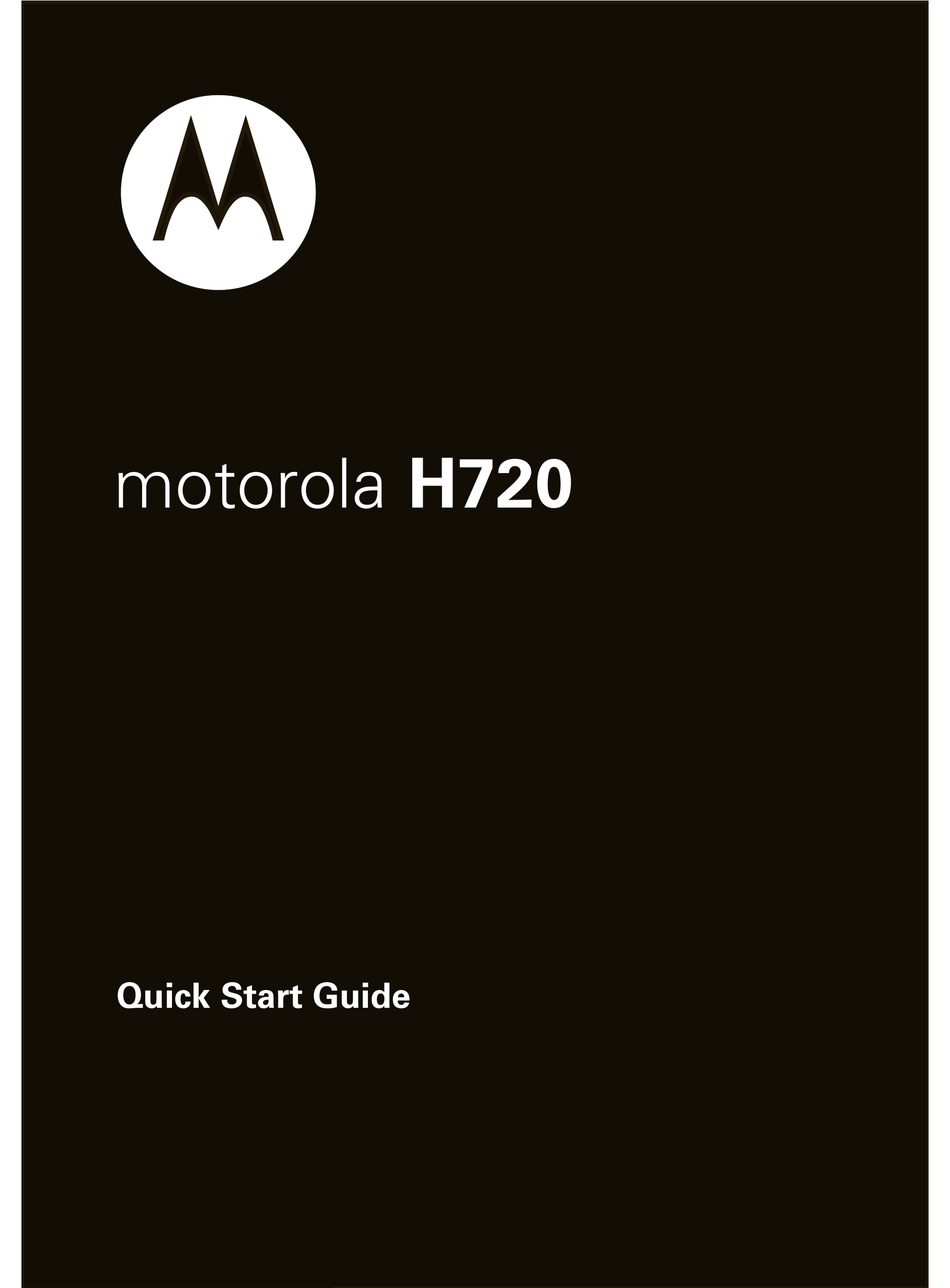 Conceptos B sicos Encender Y Apagar Motorola H715 Quick Start