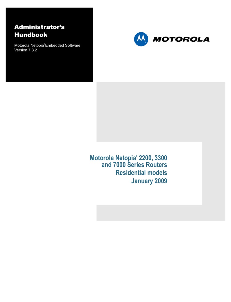 MOTOROLA NETOPIA 3397GP ADMINISTRATOR'S HANDBOOK Pdf Download | ManualsLib