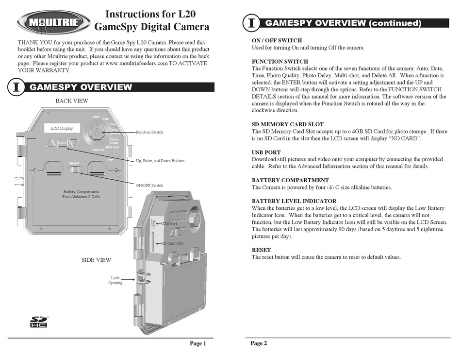 moultrie feeder manual