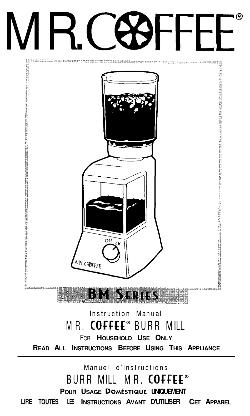 MR. COFFEE IDS75 White Coffee Grinder 