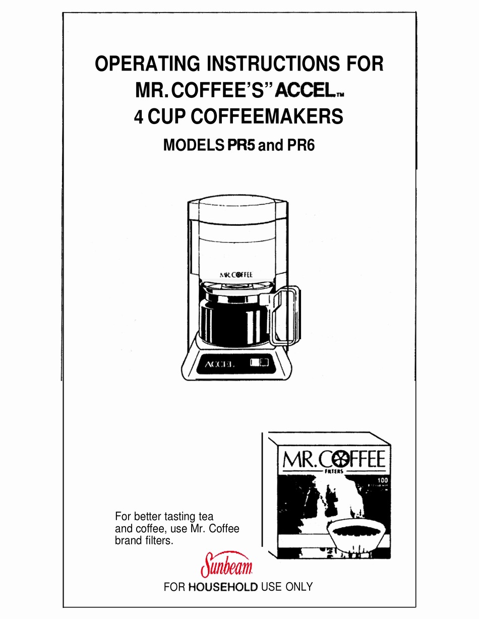 MR. COFFEE PM OPERATING INSTRUCTIONS MANUAL Pdf Download