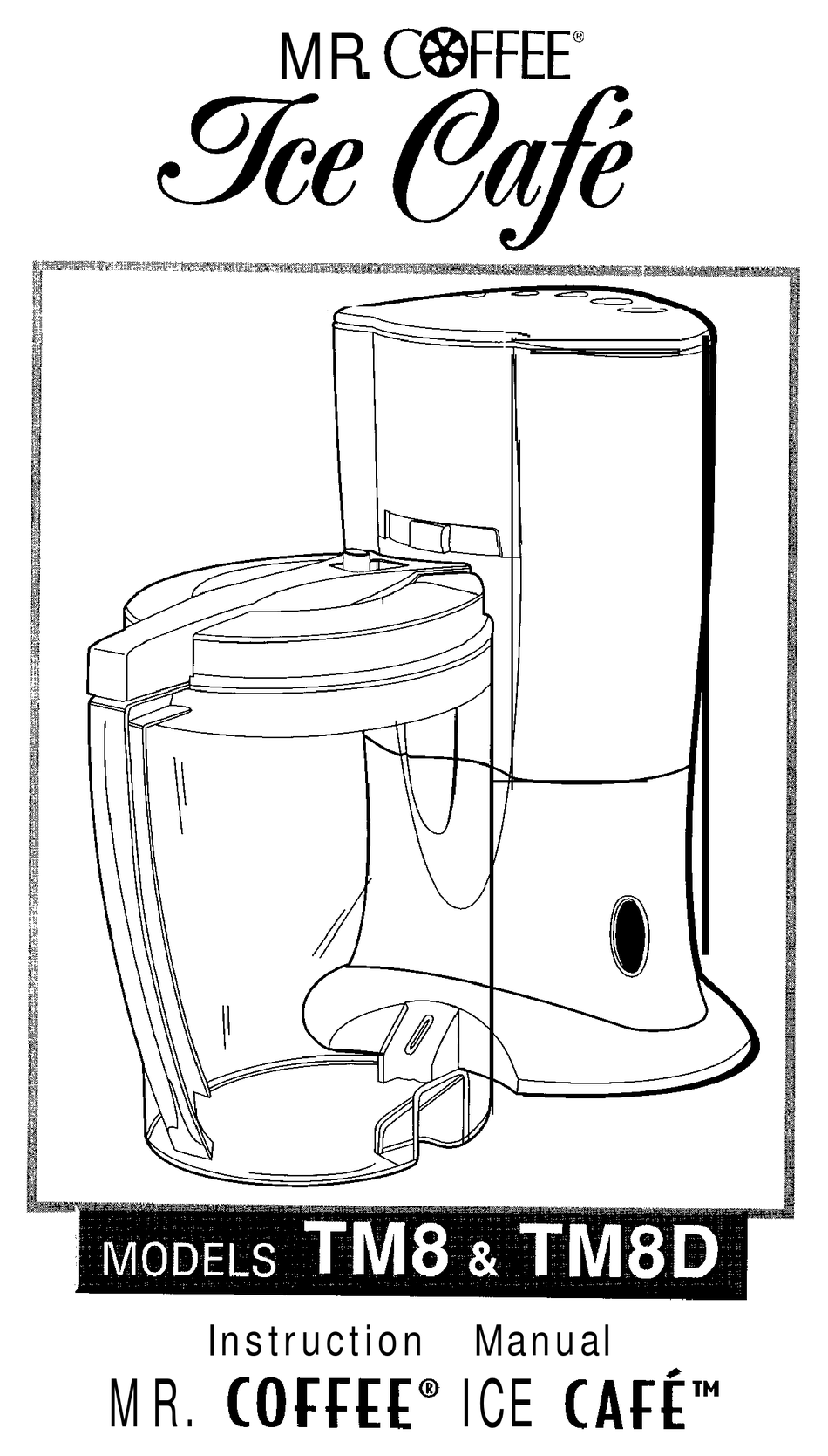 Mr. Coffee Instruction Manual iced tea maker TM1, ManualsOnline.com