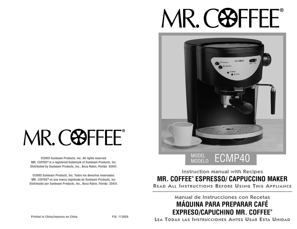 mr coffee expresso press