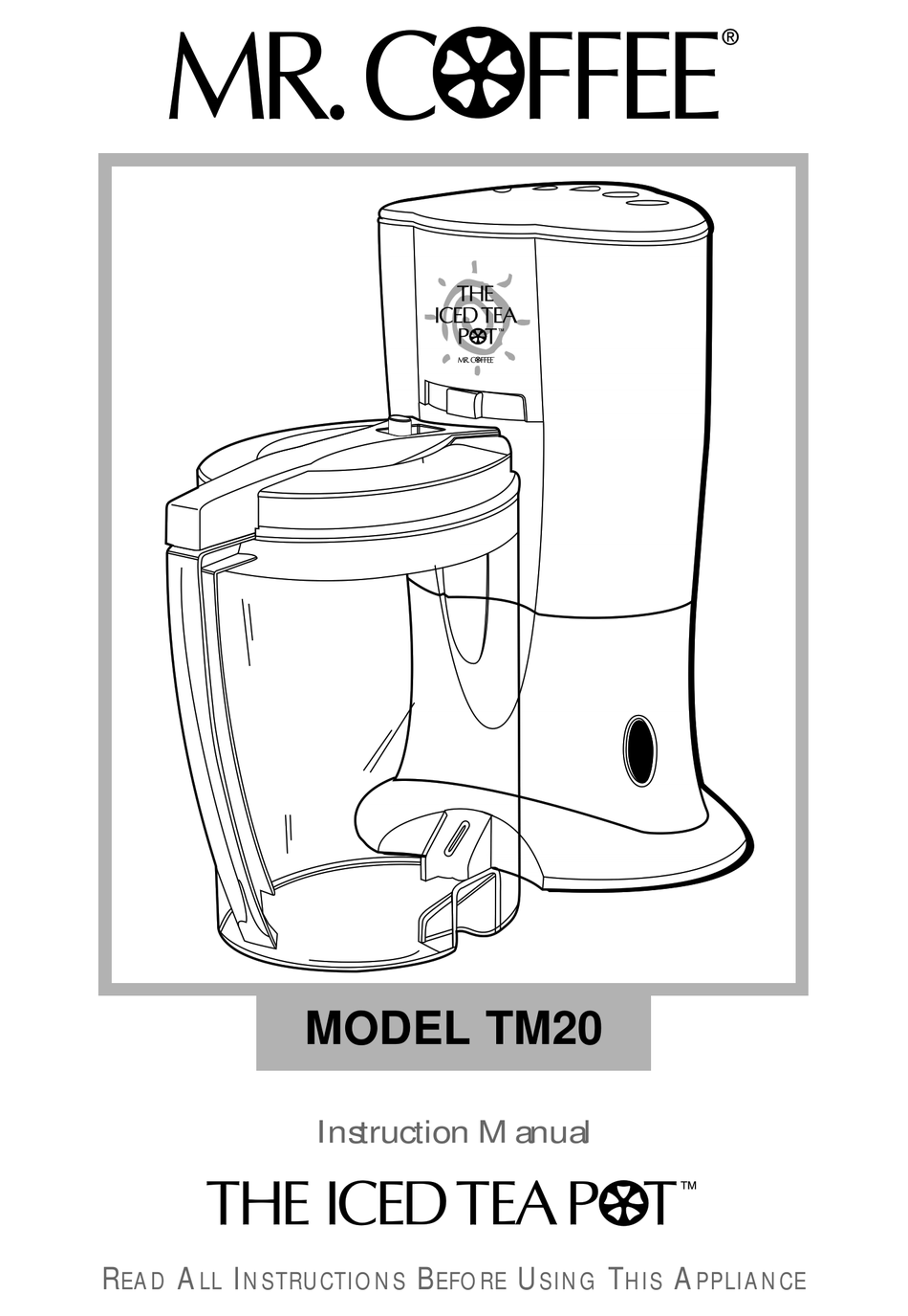 Mr. Coffee TM70 Iced Tea Maker with Pitcher