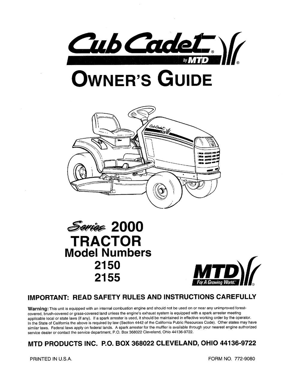 Cub Cadet 7260-7265-7300-7305 Lawn Tractor Manuals Combo Package 