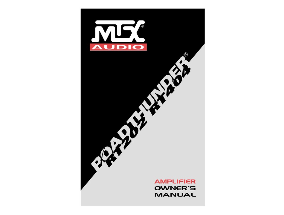 Mtx Rt202 Rt404 Owner S Manual Pdf Download Manualslib