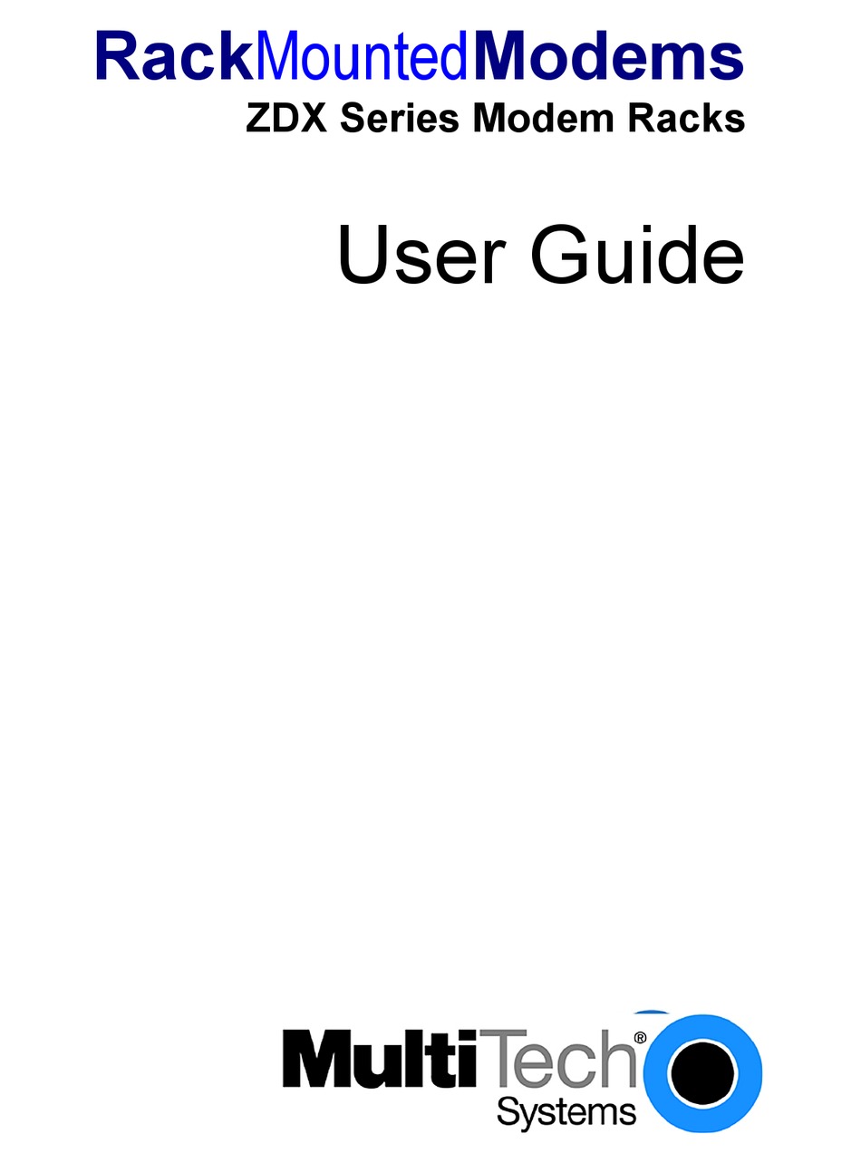 MULTITECH ZDX SERIES USER MANUAL Pdf Download ManualsLib