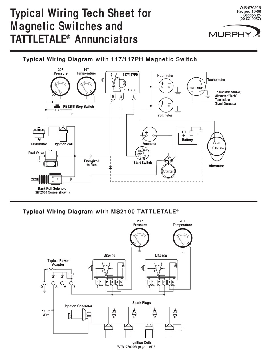Murphy Tattletale Wir 97020b Wiring Instruction Pdf Download Manualslib