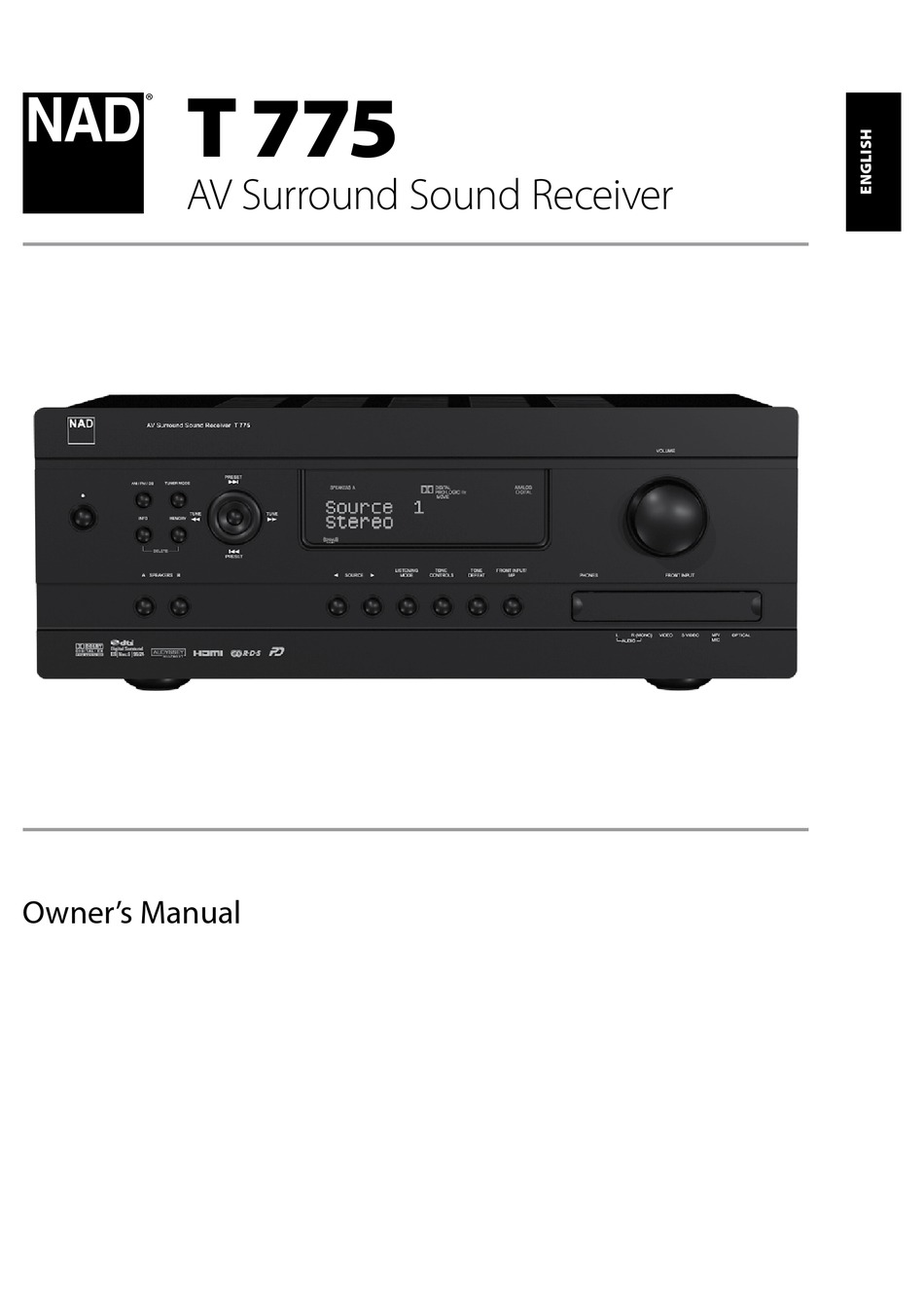 NAD T775 OWNER